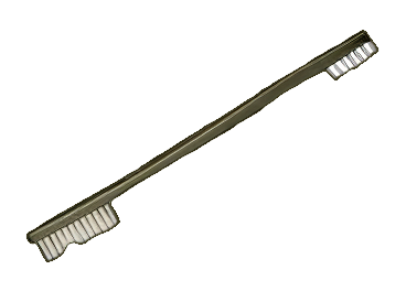 Cepillo de dientes de doble punta con detalles en estilo cepillo de dientes
