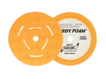 8" Orange Waffle Foam Compounding Pads- 2 Pk