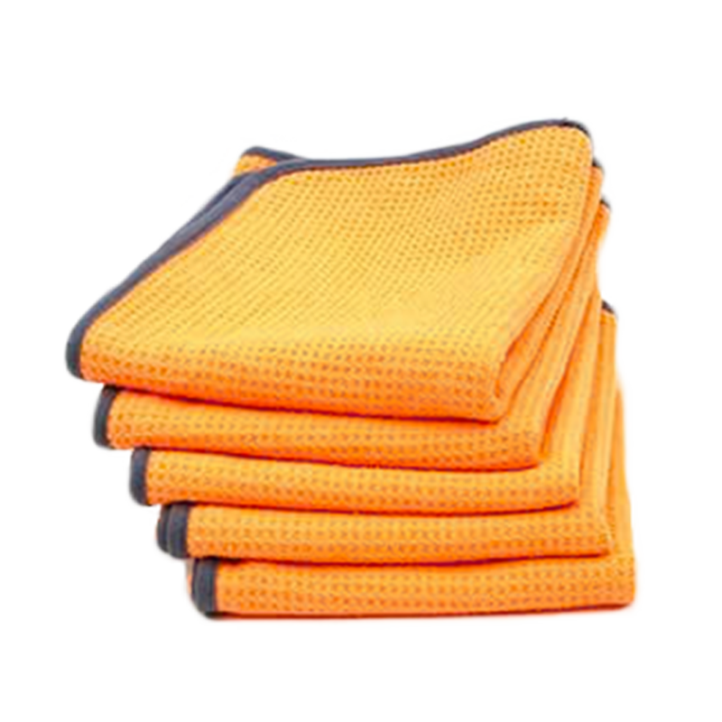 14"X24" Orange Waffle Window Microfiber Towel