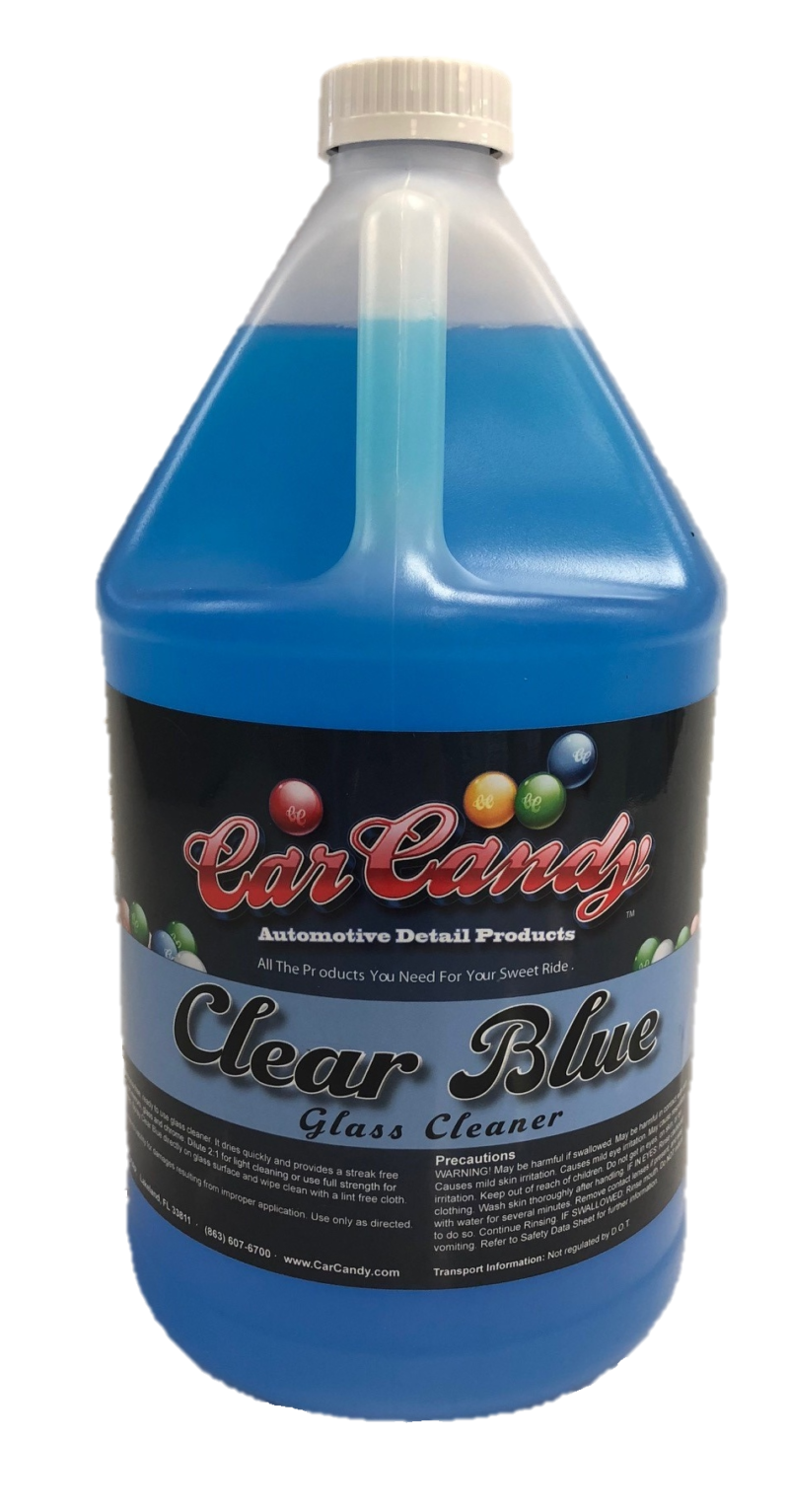 Clear blue glass cleaner